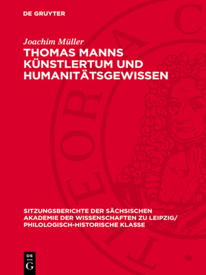 cover image of Thomas Manns Künstlertum und Humanitätsgewissen
